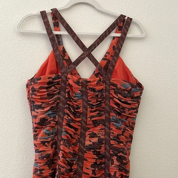 Anya open-back ruched floral-print silk-crepe maxi dress - Picture 10 of 12